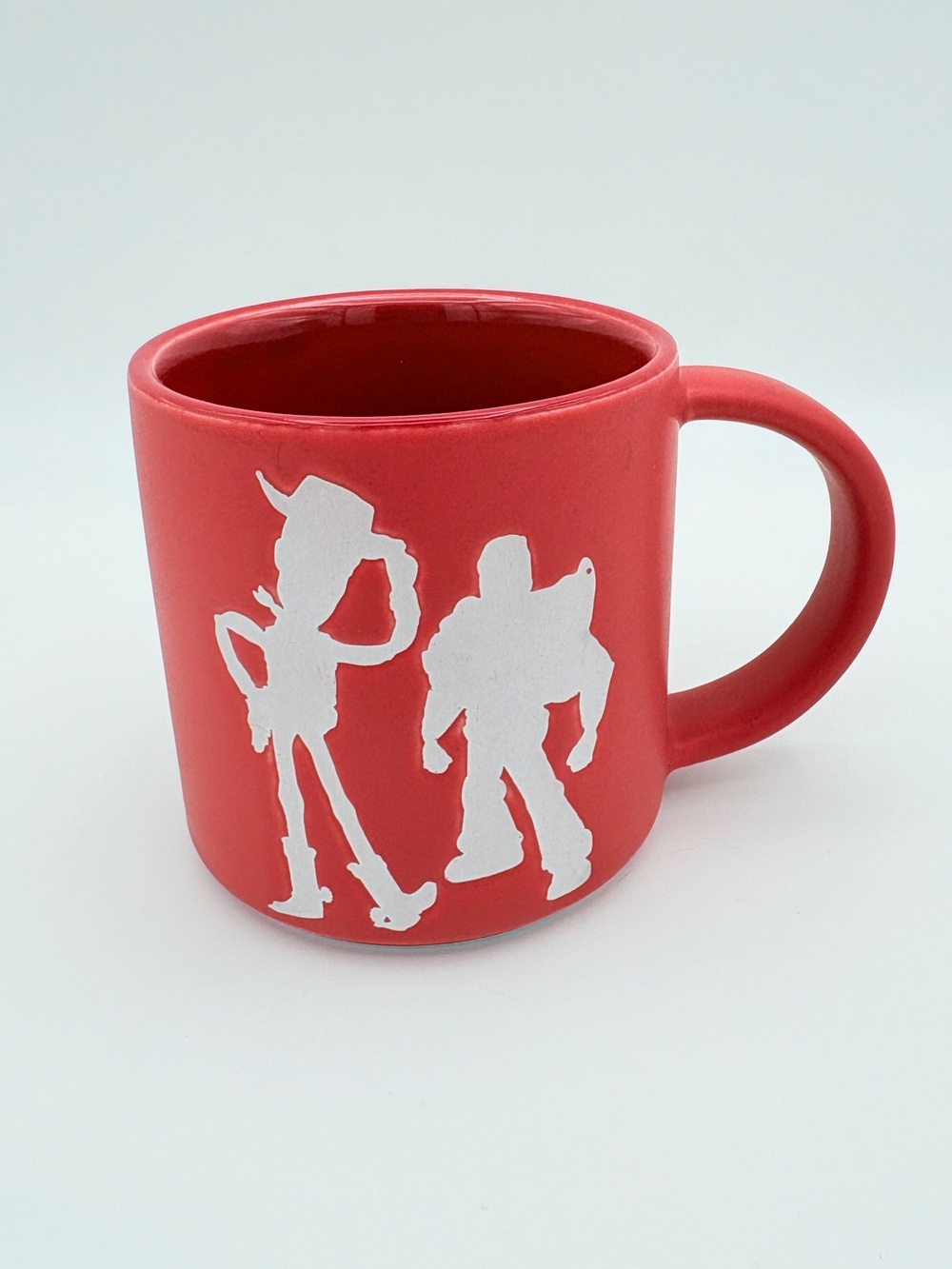 Disney Pixar Toy Story Red Embossed Coffee Mug Woody Buzz Lightyear Cup